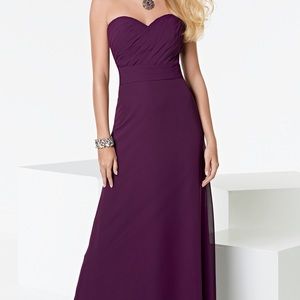 slim fit dress slacks Dress The Population Jordan Plunge Neck Gown - Rouge main image 1